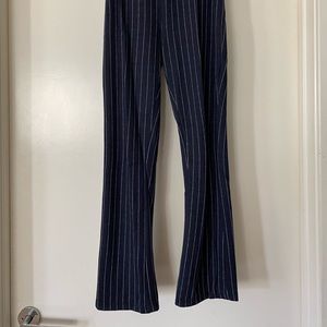 BDG Navy Pinstripe Stretch Flare Pants size S